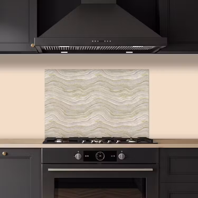 Patroon - Sereen - Groen keuken achterwand spatscherm klein 900 -sfeer1