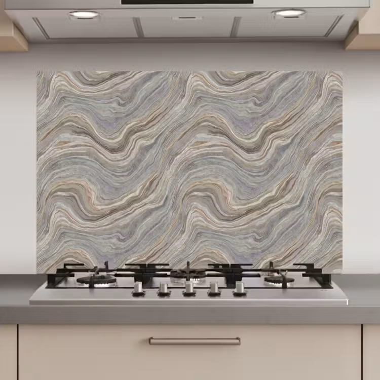 Patroon - Sereen - Paars - Groen keuken achterwand spatscherm klein 900 -3d_website