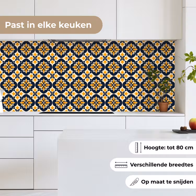 Patroon - Siertegel - Kleurrijk keuken achterwand 2 middel 871 -sfeer4_NL