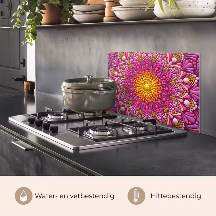 Patroon - Stippen - Abstract - Kleurrijk keuken achterwand spatscherm klein -usp_NL