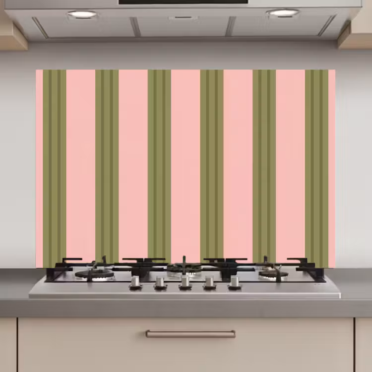 Patroon - Strepen - Abstract - Roze - Groen keuken achterwand spatscherm klein -3d_website