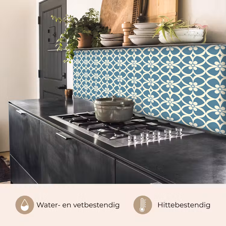 Patroon - Symmetrisch - Blauw keuken achterwand 2 middel 871 -usp_NL