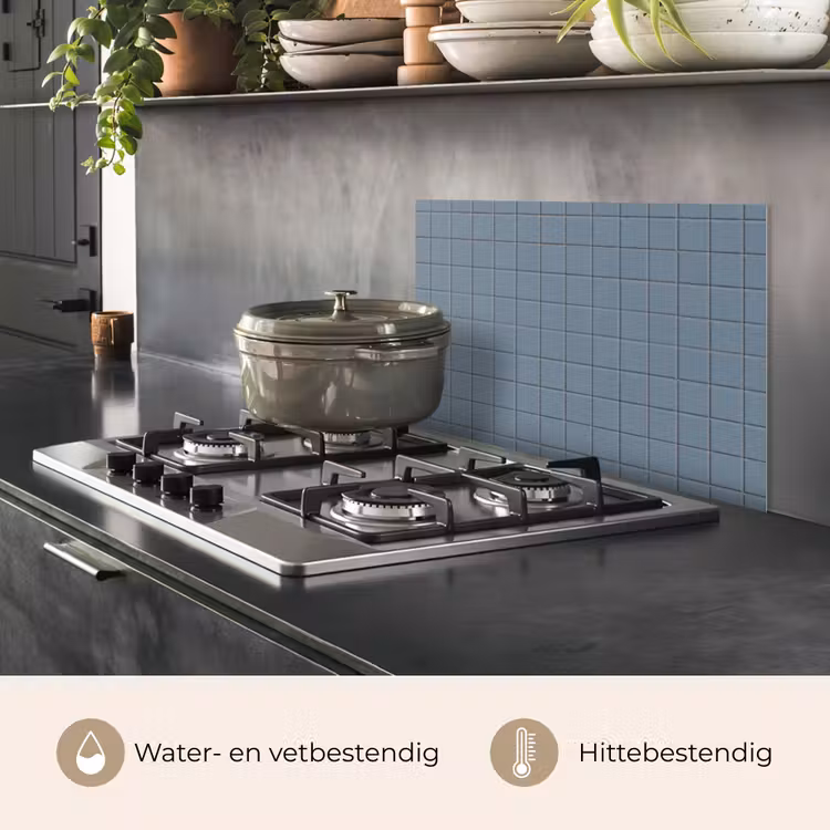 Patroon - Tegel - Blauwgrijs keuken achterwand spatscherm klein 900 -usp_NL
