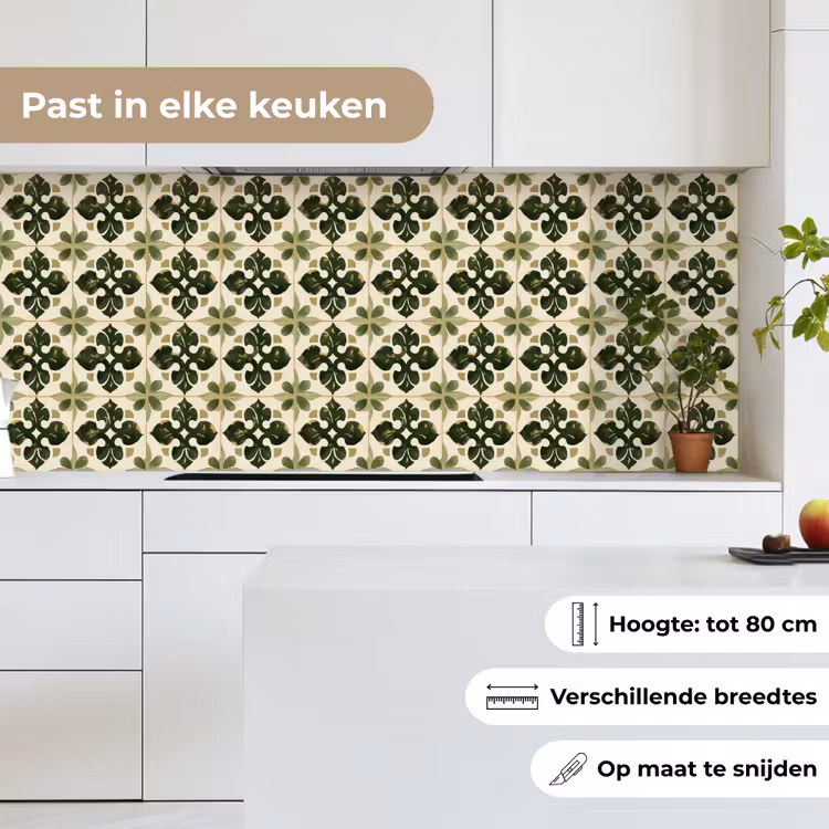 Patroon - Tegel - Groen keuken achterwand 2 middel 871 -sfeer4_NL