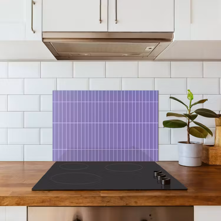 Patroon - Tegel - Lila keuken achterwand spatscherm klein 900 -sfeer2
