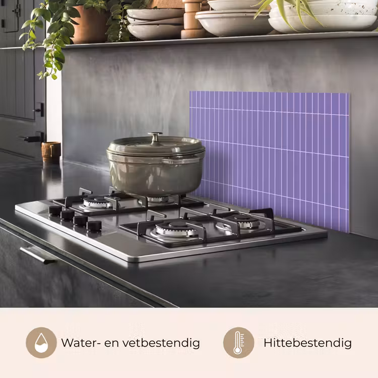 Patroon - Tegel - Lila keuken achterwand spatscherm klein 900 -usp_NL