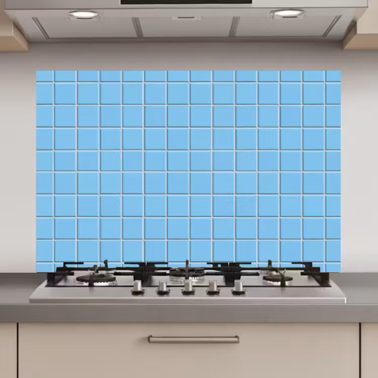 Patroon - Tegel - Pastel - Blauw keuken achterwand spatscherm klein 900 -3d_website