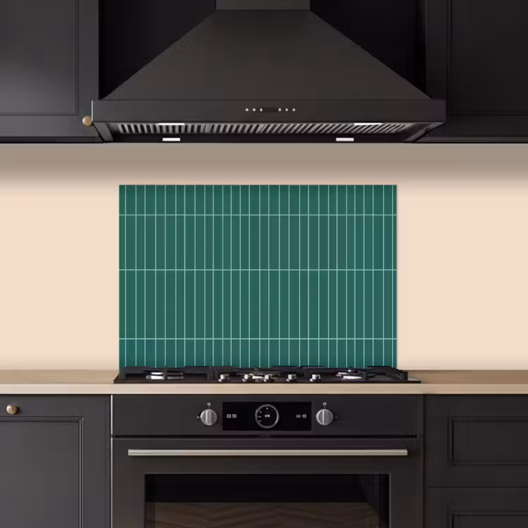 Patroon - Tegel - Saliegroen keuken achterwand spatscherm klein 900 -sfeer1
