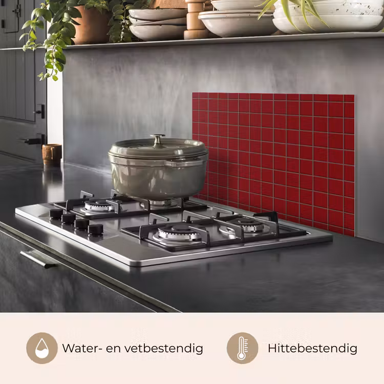 Patroon - Tegels - Burgundy keuken achterwand spatscherm klein 900 -usp_NL