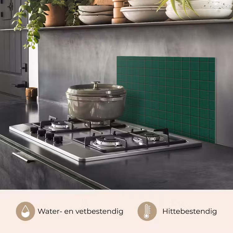 Patroon - Tegels - Dennen - Groen keuken achterwand spatscherm klein 900 -usp_NL