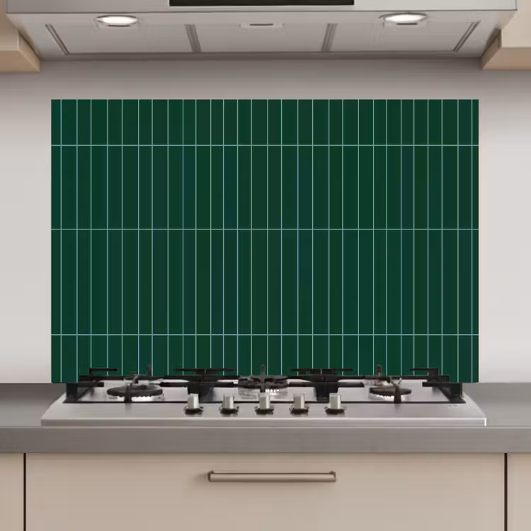 Patroon - Tegels - Donkergroen keuken achterwand spatscherm klein 900 -3d_website