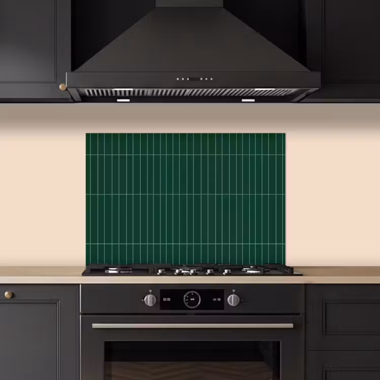 Patroon - Tegels - Donkergroen keuken achterwand spatscherm klein 900 -sfeer1
