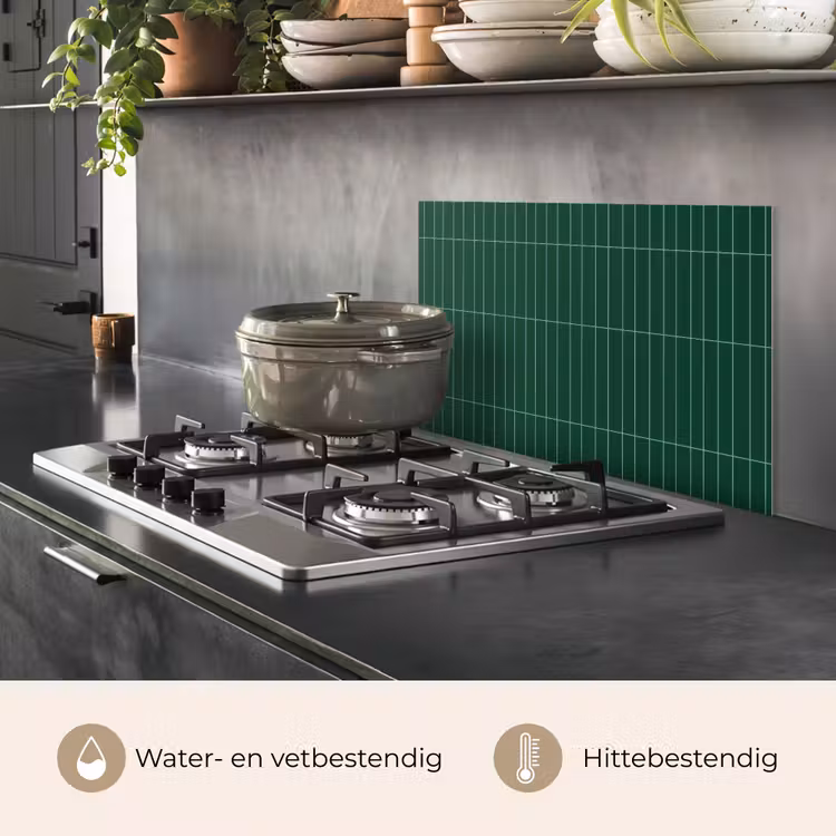 Patroon - Tegels - Donkergroen keuken achterwand spatscherm klein 900 -usp_NL