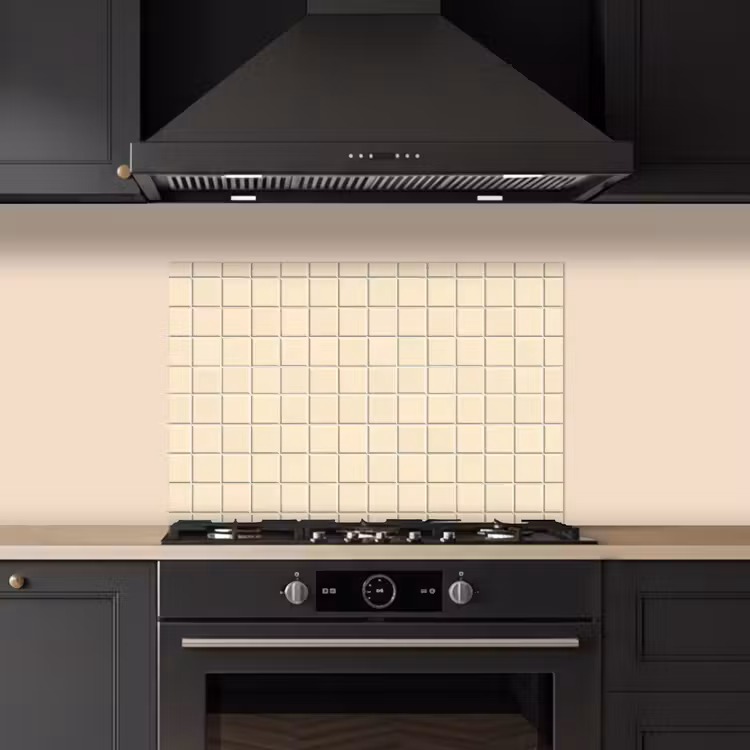 Patroon - Tegels - Gebroken - Wit keuken achterwand spatscherm klein 900 -sfeer1