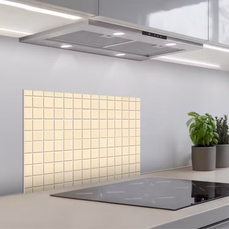 Patroon - Tegels - Gebroken - Wit keuken achterwand spatscherm klein 900 -3d_schuin