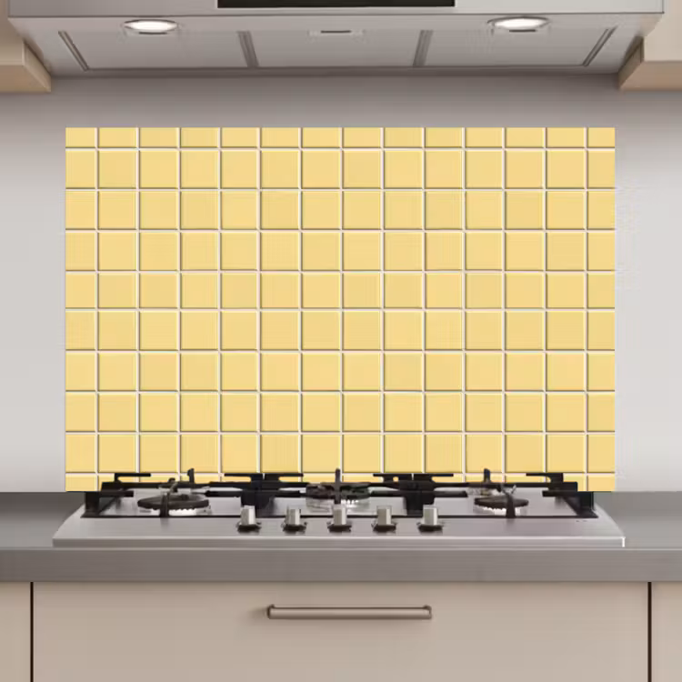 Patroon - Tegels - Geel keuken achterwand spatscherm klein 900 -3d_website