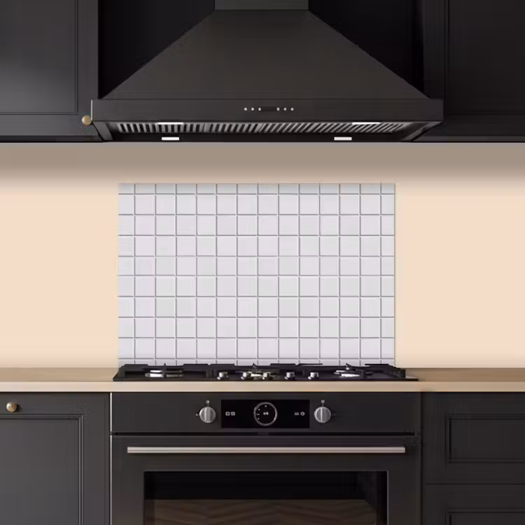 Patroon - Tegels - Grijs - Wit keuken achterwand spatscherm klein 900 -sfeer1