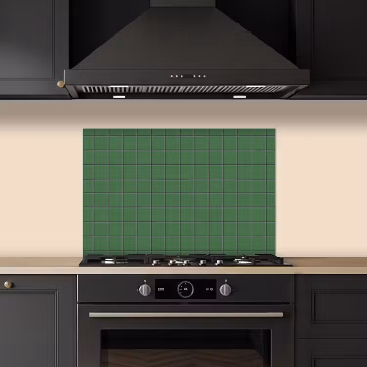 Patroon - Tegels - Groen keuken achterwand spatscherm klein 900 -sfeer1