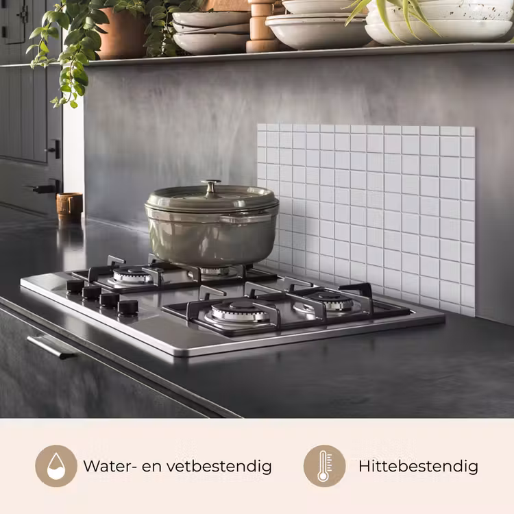 Patroon - Tegels - Licht - Grijs keuken achterwand spatscherm klein 900 -usp_NL