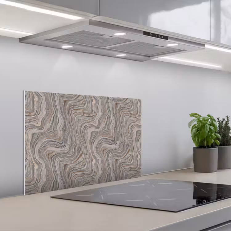 Patroon - Textuur - Grijs keuken achterwand spatscherm klein 900 -3d_schuin