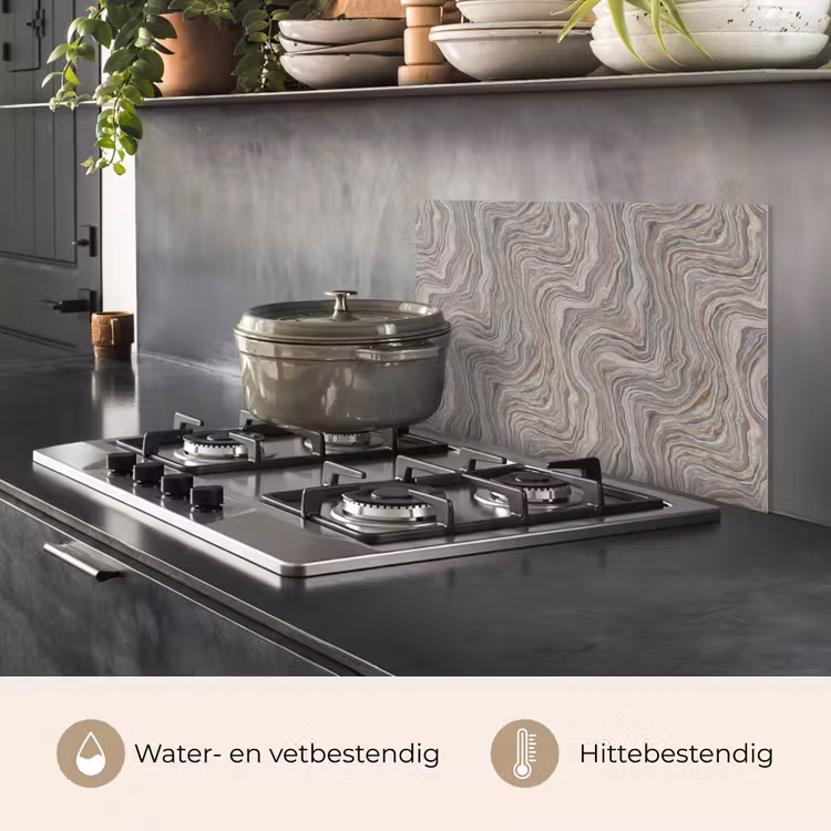 Patroon - Textuur - Grijs keuken achterwand spatscherm klein 900 -usp_NL