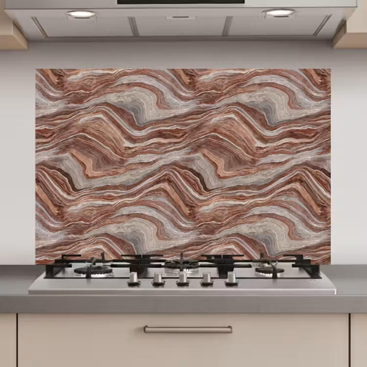 Patroon - Zandsteen - Travertijn keuken achterwand spatscherm klein 900 -3d_website