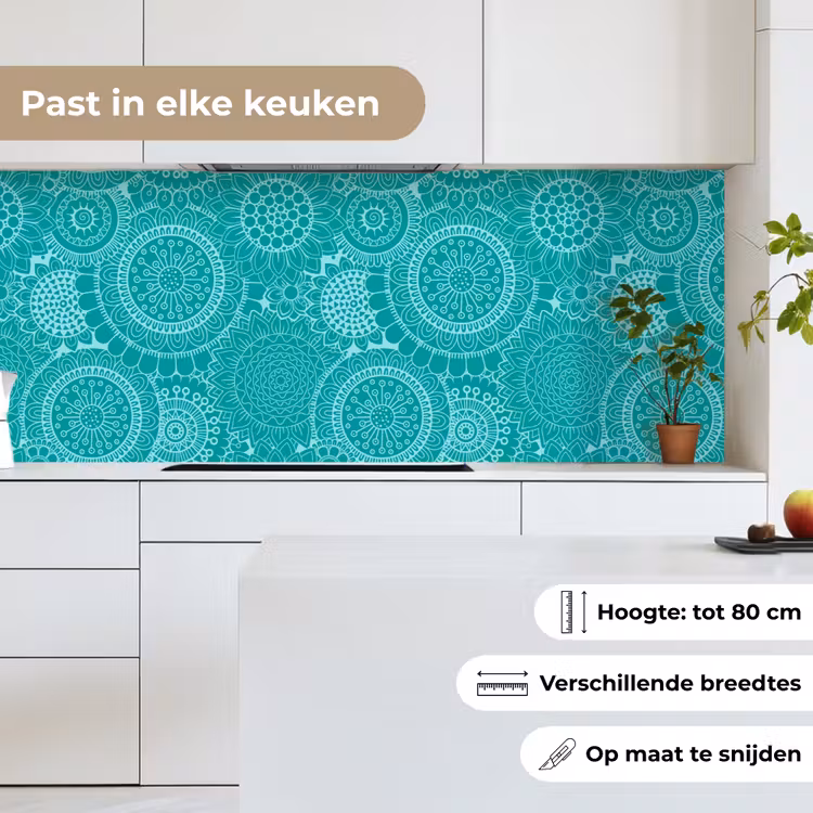 Patroon - Zonnebloemen - Mandala keuken achterwand 2 middel 871 -sfeer4_NL