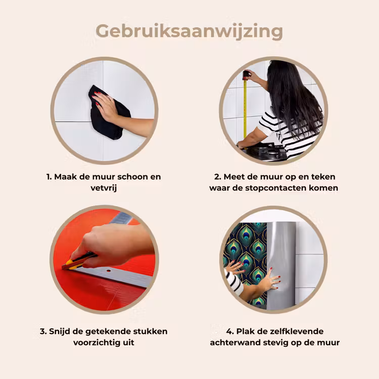 Pauw - Veren - Groen keuken achterwand 2 middel 871 -gebruiksaanwijzing_NL