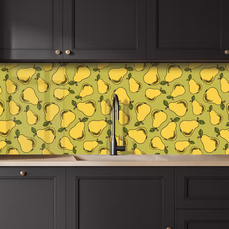 Peer - Fruit - Vintage - Patronen keuken achterwand 2 middel 871 -sfeer1