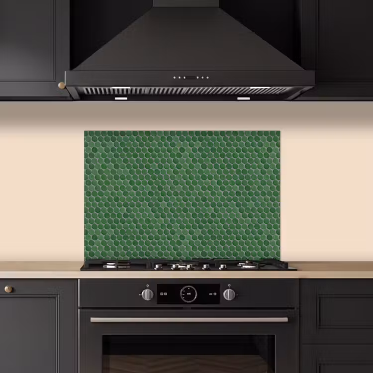 Penny - Mozaïek - Bosgroen - Green keuken achterwand spatscherm klein 900 -sfeer1
