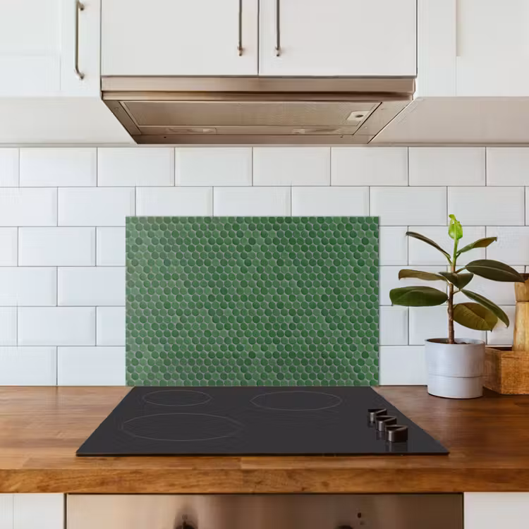 Penny - Mozaïek - Bosgroen - Green keuken achterwand spatscherm klein 900 -sfeer2