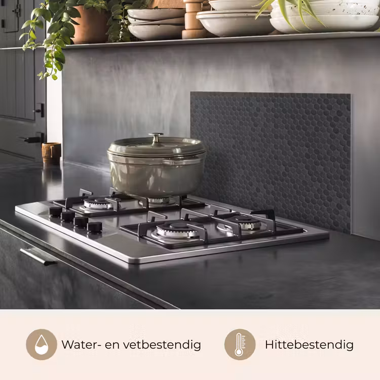 Penny - Mozaïek - Donkergrijs keuken achterwand spatscherm klein 900 -usp_NL