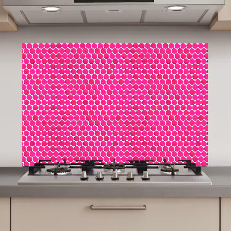 Penny - Mozaïek - Felroze keuken achterwand spatscherm klein 900 -3d_website