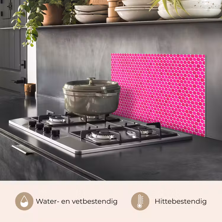 Penny - Mozaïek - Felroze keuken achterwand spatscherm klein 900 -usp_NL