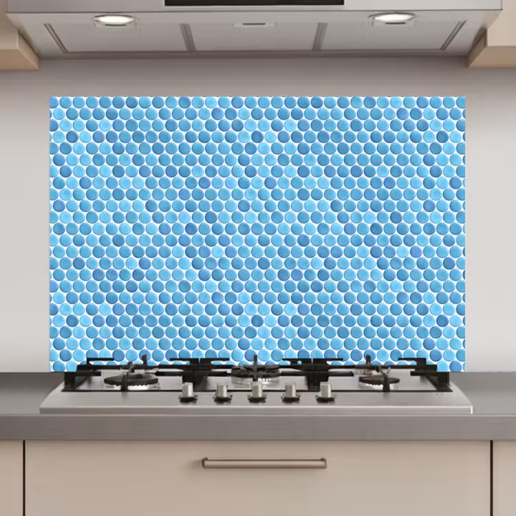 Penny - Mozaïek - Lichtblauw keuken achterwand spatscherm klein 900 -3d_website