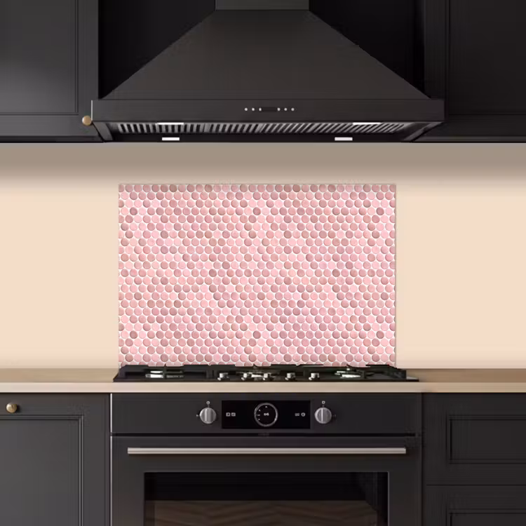 Penny - Mozaïek - Lichtroze keuken achterwand spatscherm klein 900 -sfeer1