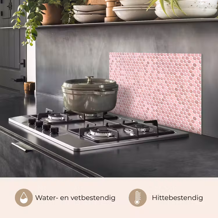 Penny - Mozaïek - Lichtroze keuken achterwand spatscherm klein 900 -usp_NL
