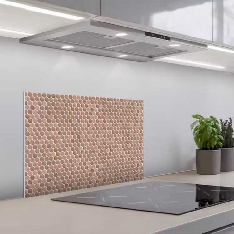 Penny - Mozaïek - Oudroze - Terracotta keuken achterwand spatscherm klein 900 -3d_schuin
