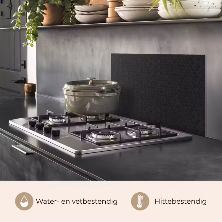 Penny - Tegel - Mat - Zwart keuken achterwand spatscherm klein 900 -usp_NL