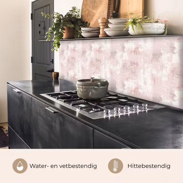 Penseelstrepen - Verbleekte - Roze keuken achterwand 2 middel 871 -usp_NL