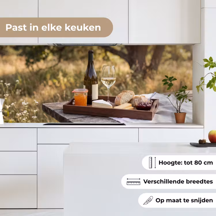 Picknick - Wijn - Kaasplankje keuken achterwand 2 middel -sfeer4_NL