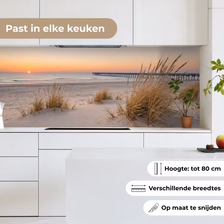 Pier - Zonsondergang - Strand keuken achterwand 2 middel -sfeer4_NL