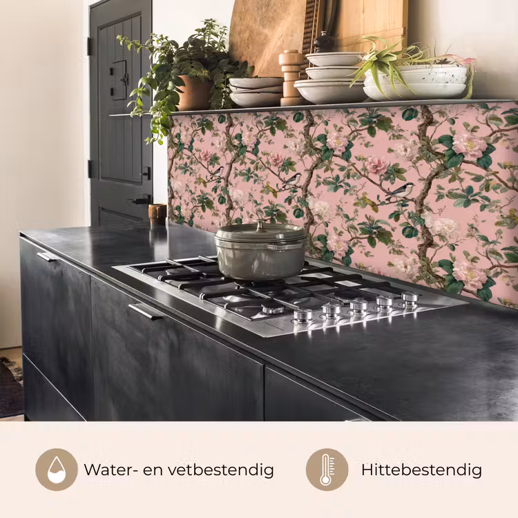 Pioenrozen - Botanisch - Vogel keuken achterwand 2 middel 871 -usp_NL