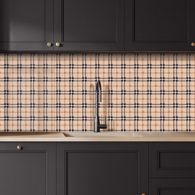 Plaid - Patroon - Beige - Zwart keuken achterwand 2 middel 871 -sfeer1