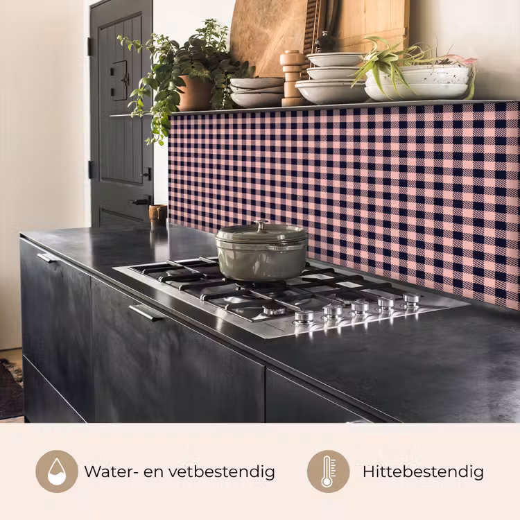 Plaid - Patroon - Roze - Zwart keuken achterwand 2 middel 871 -usp_NL