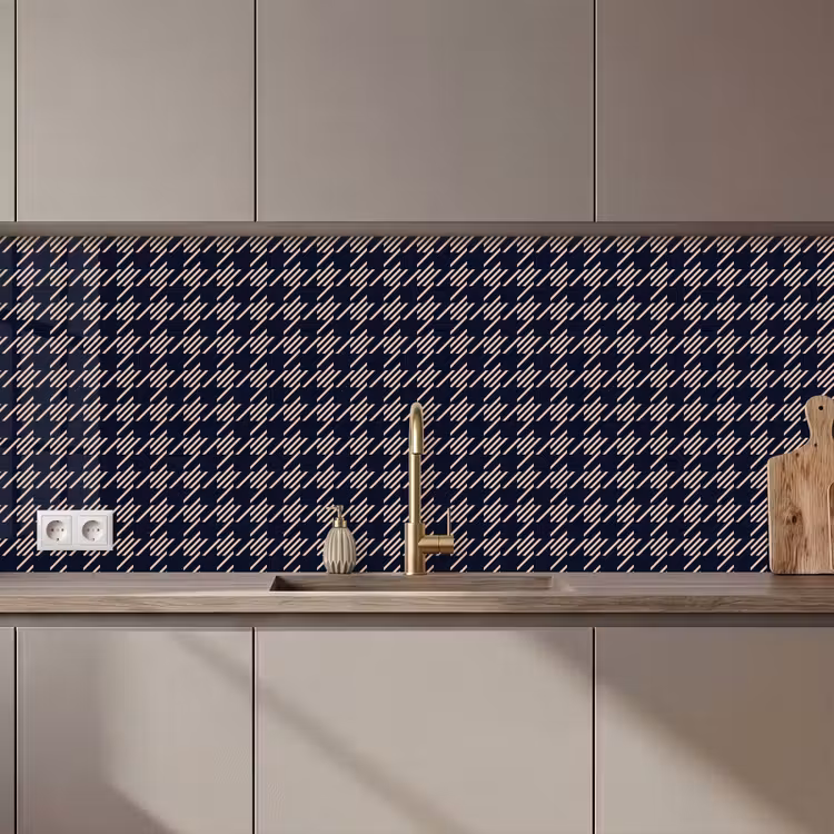 Plaid - Patroon - Ruit - Blauw keuken achterwand 2 middel 871 zz_3dshopping