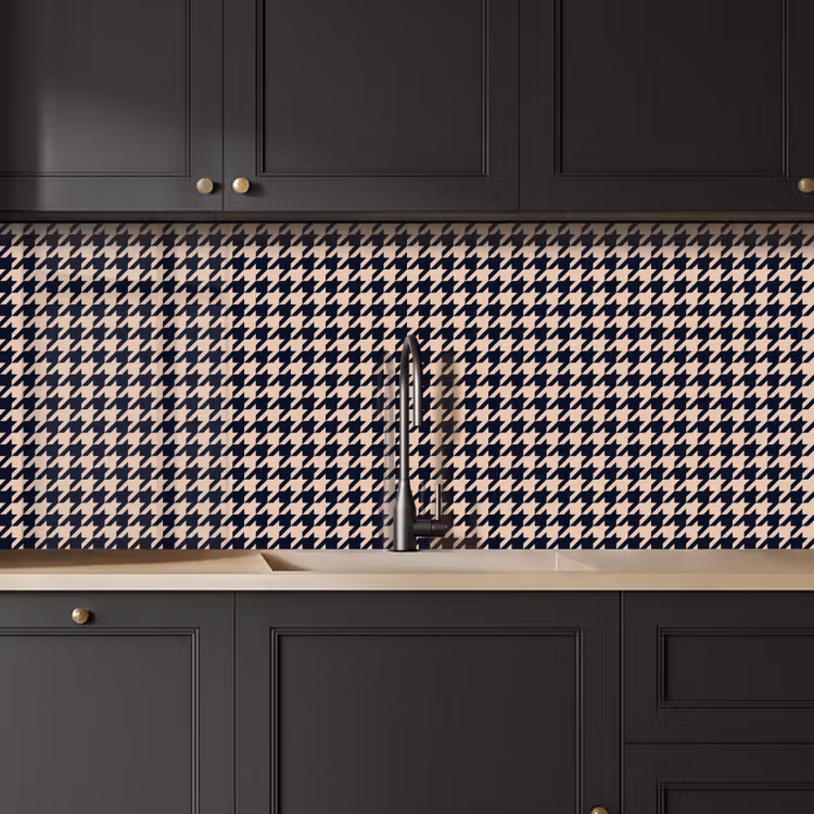 Plaid - Patroon - Ruit - Donkerblauw keuken achterwand 2 middel 871 -sfeer1