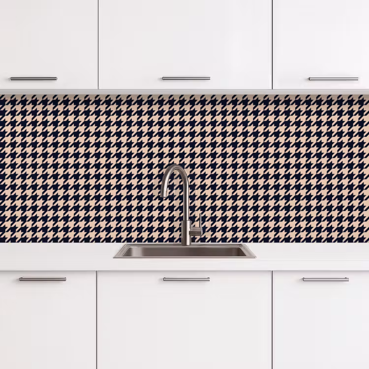 Plaid - Patroon - Ruit - Donkerblauw keuken achterwand 2 middel 871 -3d