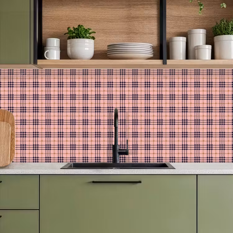Plaid - Patroon - Schotse - Roze keuken achterwand 2 middel 871 -sfeer3