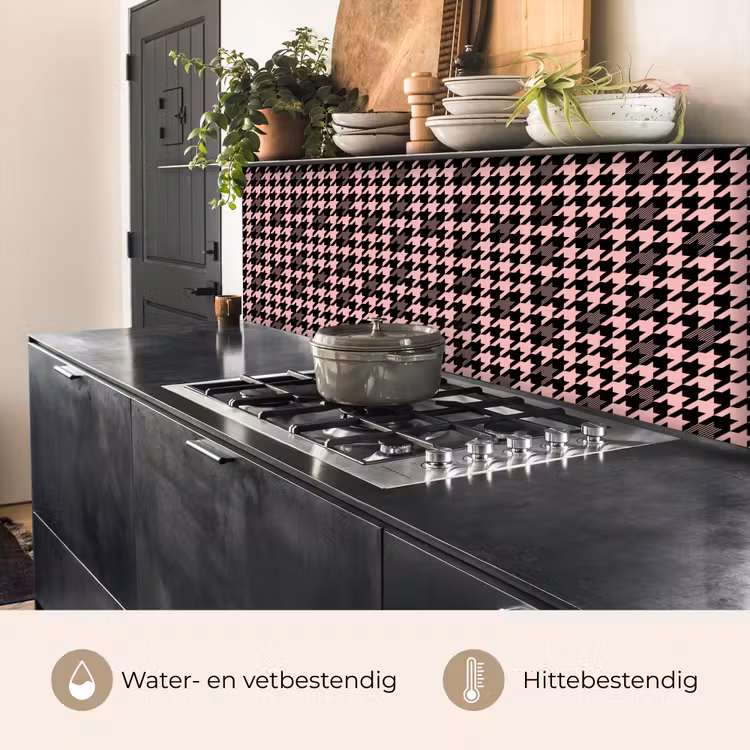 Plaid - Patroon - Zwart - Roze keuken achterwand 2 middel 871 -usp_NL